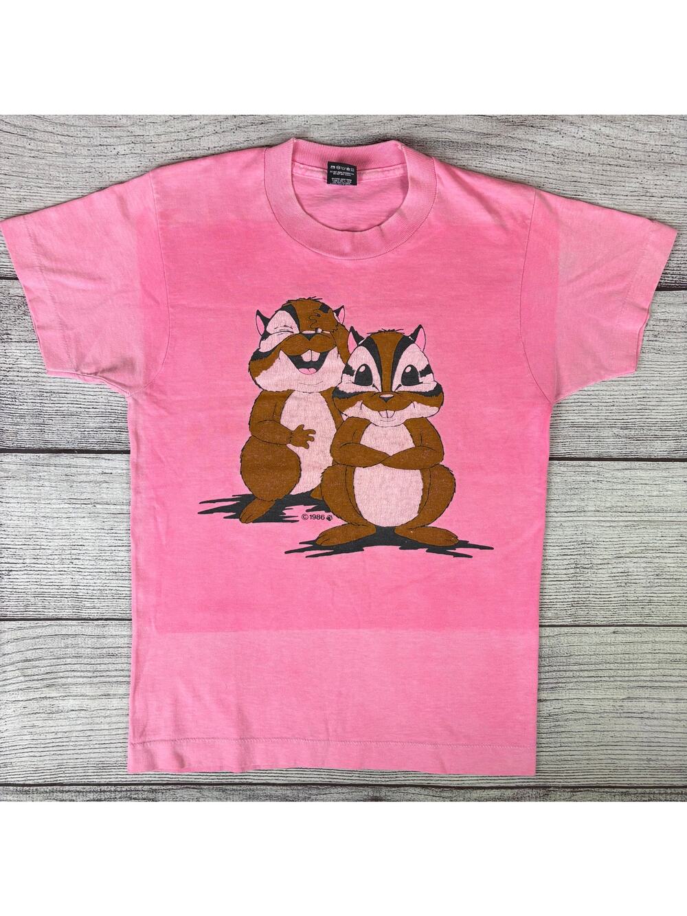 Vintage 1986 Squirrels Graphic Screen Stars T-shirt